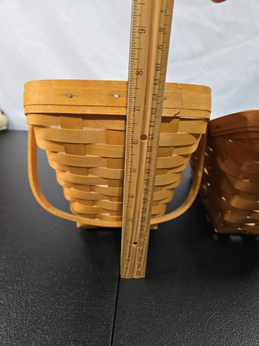 Longaberger Basket Set of 2 with Plastic Liners 1994 And 1995